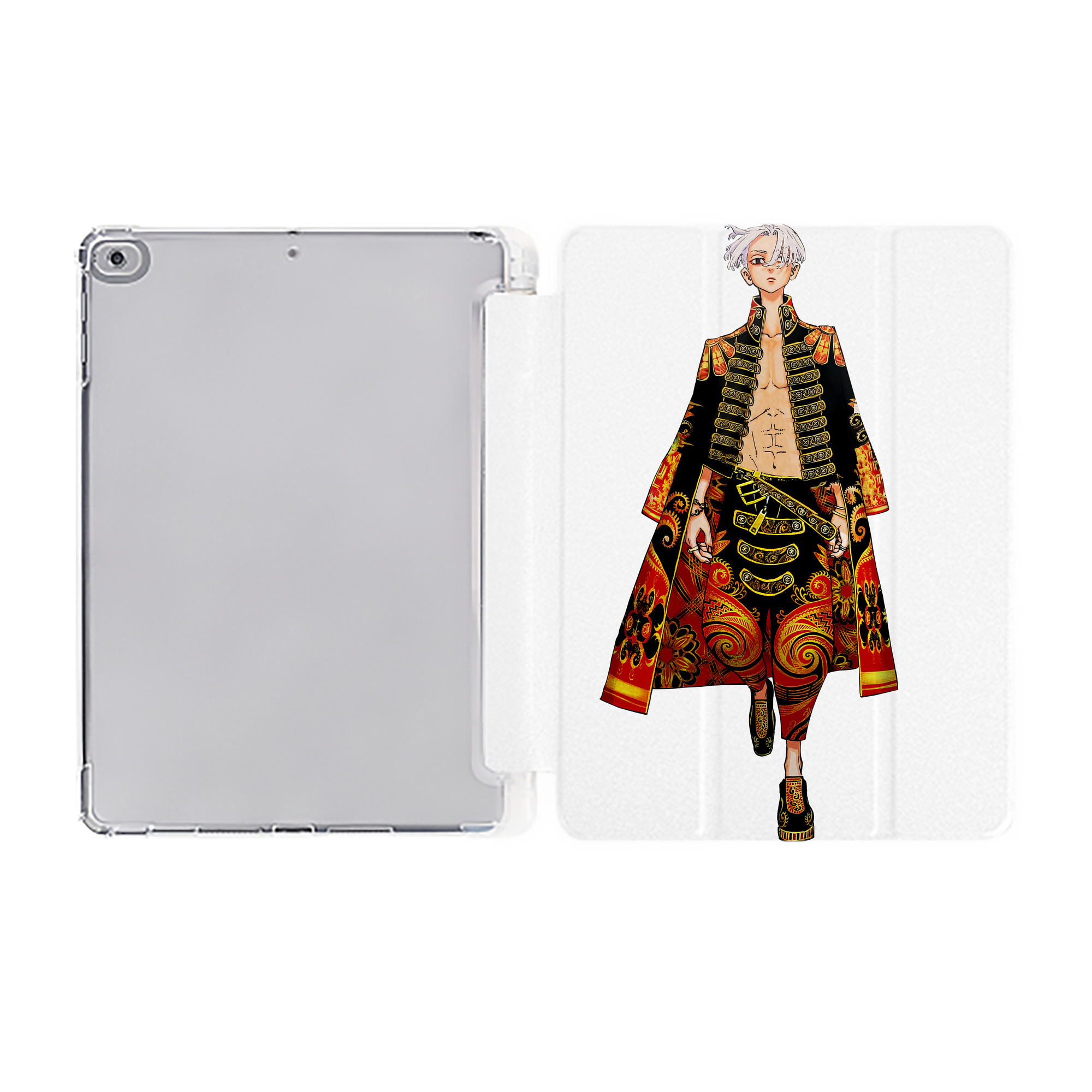 （画像用） 東京リベンジャーズ Tokyo Revengers IPad ケース ペン収納付き 三つ折りスタンド PUレザー×シリコン 対応機種9.5/10.5/10.9インチ